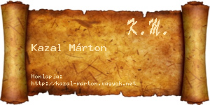Kazal Márton névjegykártya